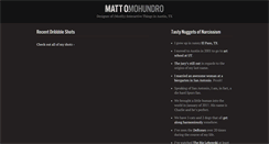 Desktop Screenshot of mattomohundro.com